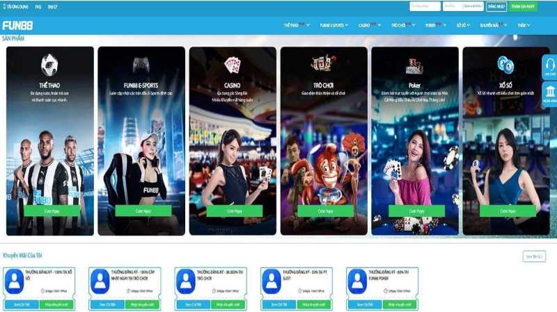 Fun88 nhà cái uy tín trong lĩnh vực cá cược trực tuyến